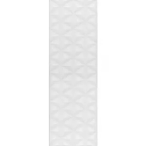 Плитка настенная Kerama Marazzi Диагональ белый структура обрезной 12119R 25*75 см